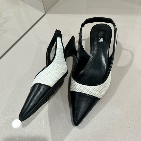 Michael Kors black and white kitten heels - Picture 2 of 5